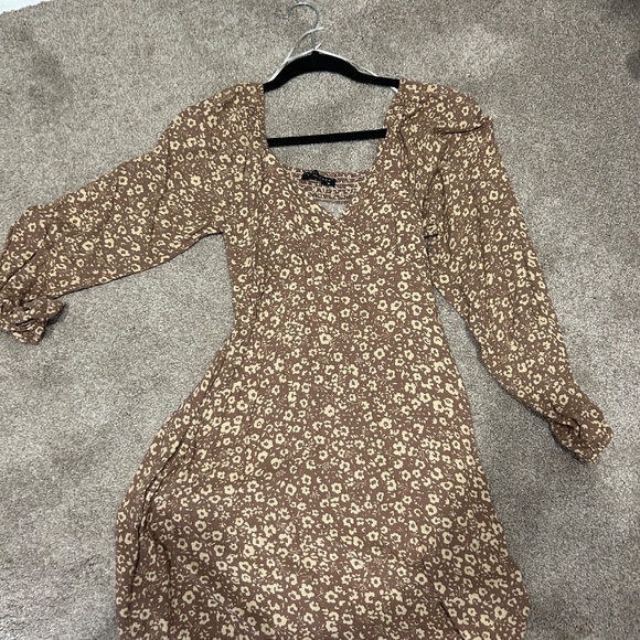 Brown Final Touch mini dress - Picture 2 of 4